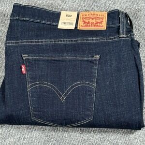 Levis Classic Bootcut Jeans Womens 24W Dark Wash Hypersoft Stretch Denim New